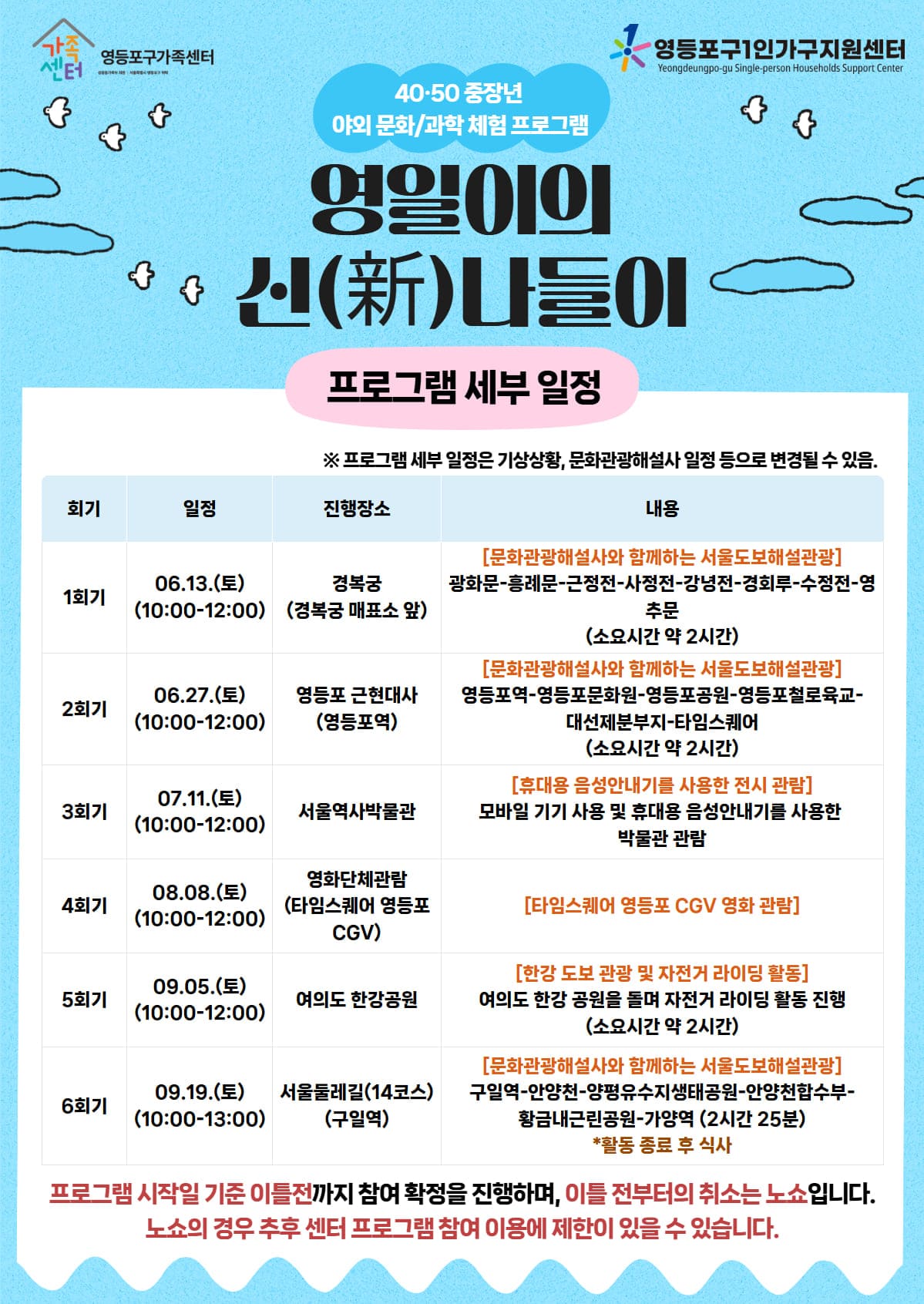 영일이의 신(新)나들이 참여자 모집(4050 중장년 야외 프로그램)