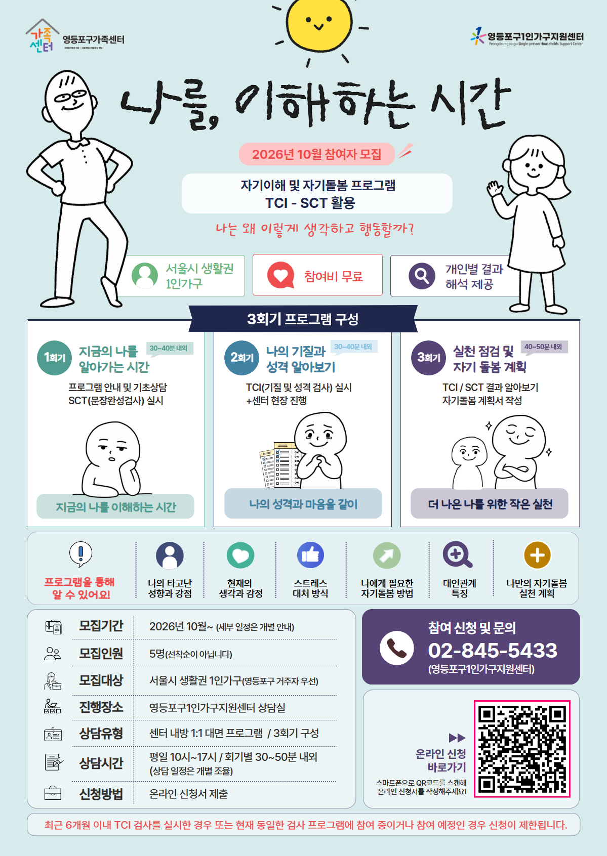 나를 이해하는 시간 자기이해 및 자기돌봄 프로그램 TCI-SCT 활용
