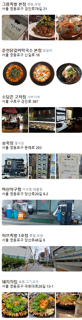 2024년 자조모임 '마이플레이스' 맛집지도